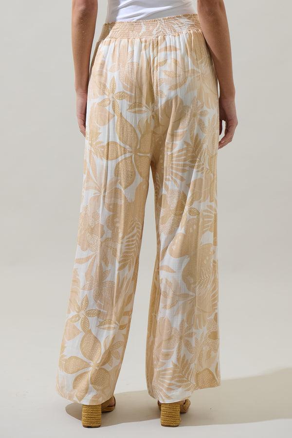Sugarlips Geneva Floral Wide Leg Split Pants
