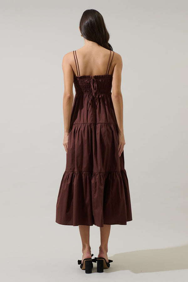 Sugarlips Gennie Smocked Tiered Midi Dress