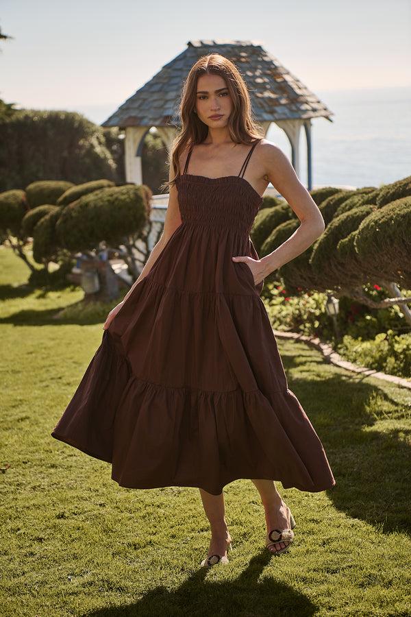 sugarlips Gennie Smocked Tiered Midi Dress