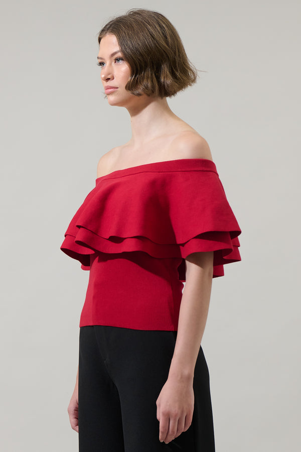 Sugarlips Genoa Kaila Off The Shoulder Sweater Top