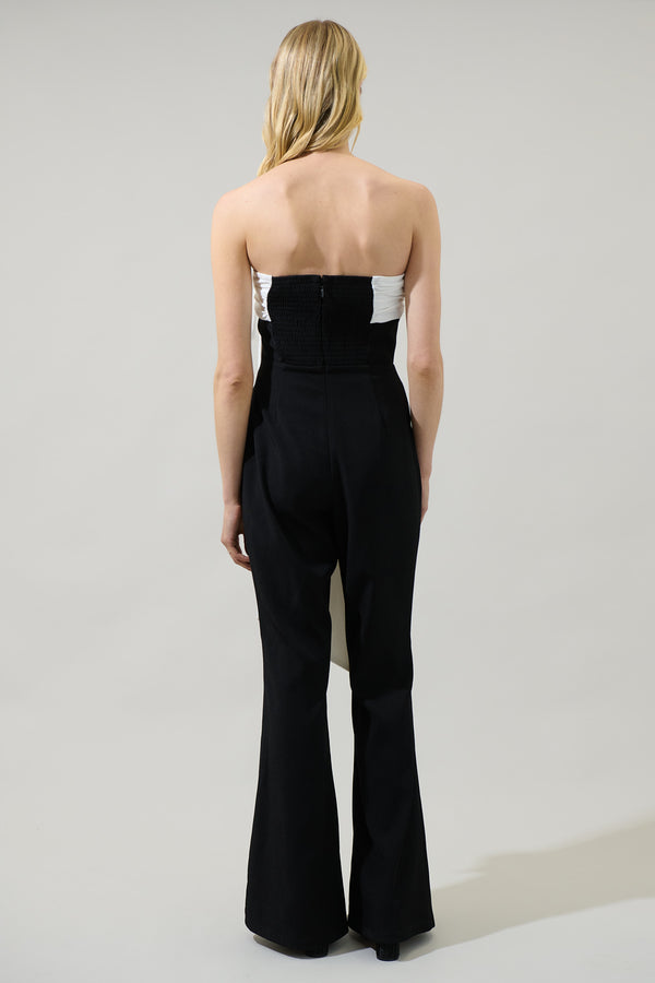 Sugarlips Gerri Contrast Strapless Jumpsuit