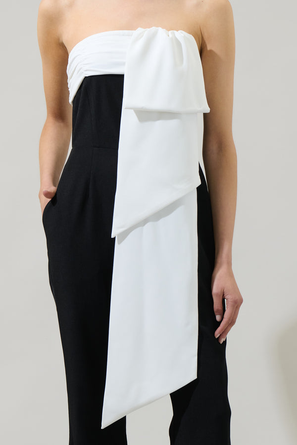 Sugarlips Gerri Contrast Strapless Jumpsuit
