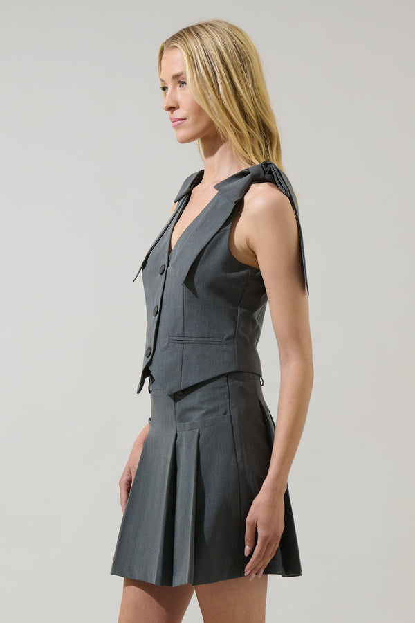 Sugarlips Giany Button Down Bow Vest