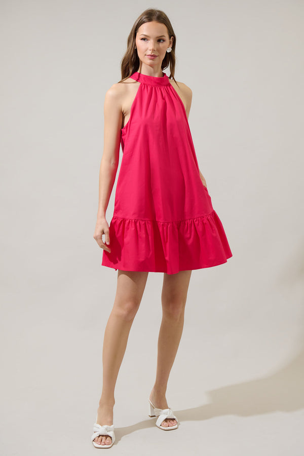 Sugarlips Gilvana Poplin Laly Mini Ruffle Dress