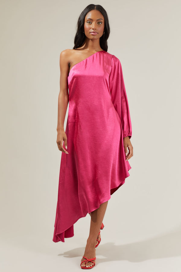 Sugarlips Gina One Shoulder Maxi Dress