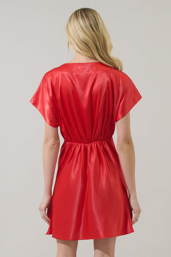 Sugarlips Gisele Satin Dolman Mini Dress
