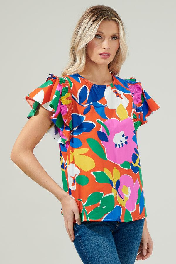 Sugarlips Giza Glare Lisa Marie Ruffle Top