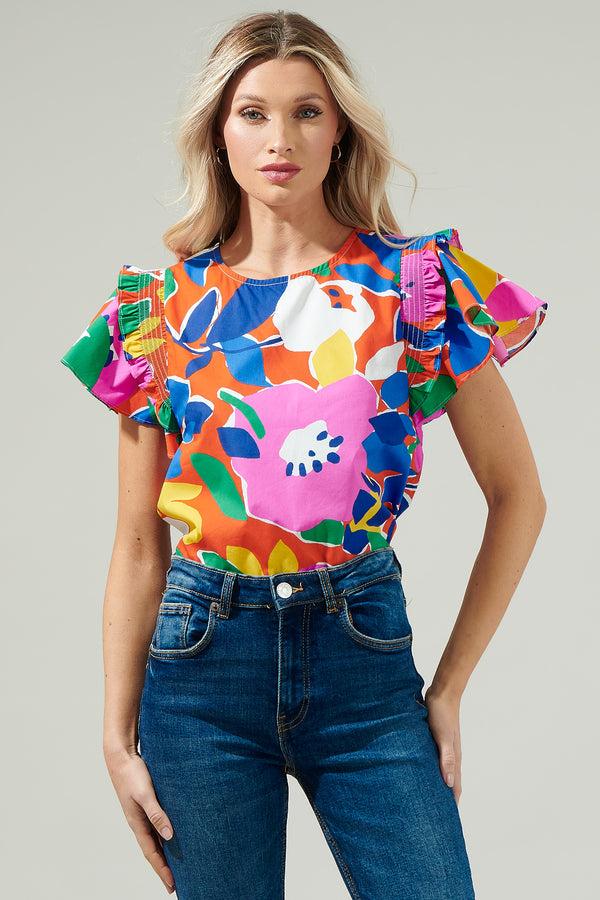 sugarlips Giza Glare Lisa Marie Ruffle Top