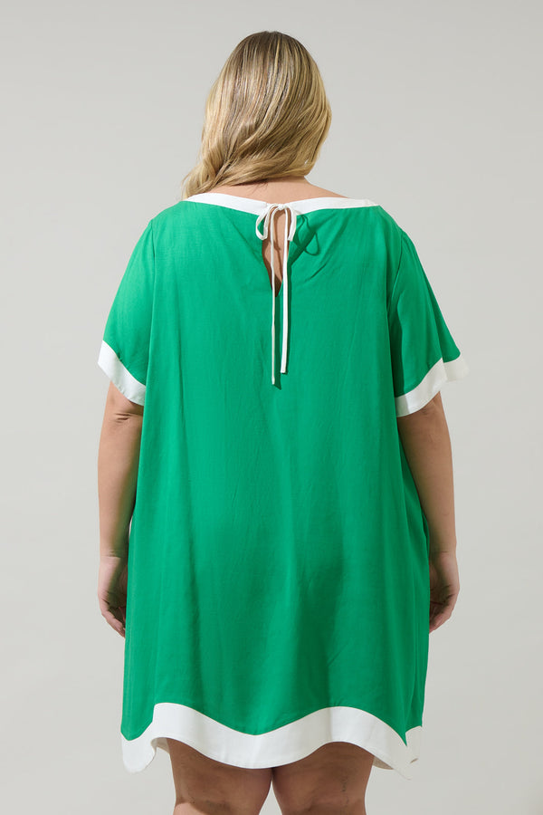 Sugarlips Gizelle Scallop Shift Mini Dress Curve