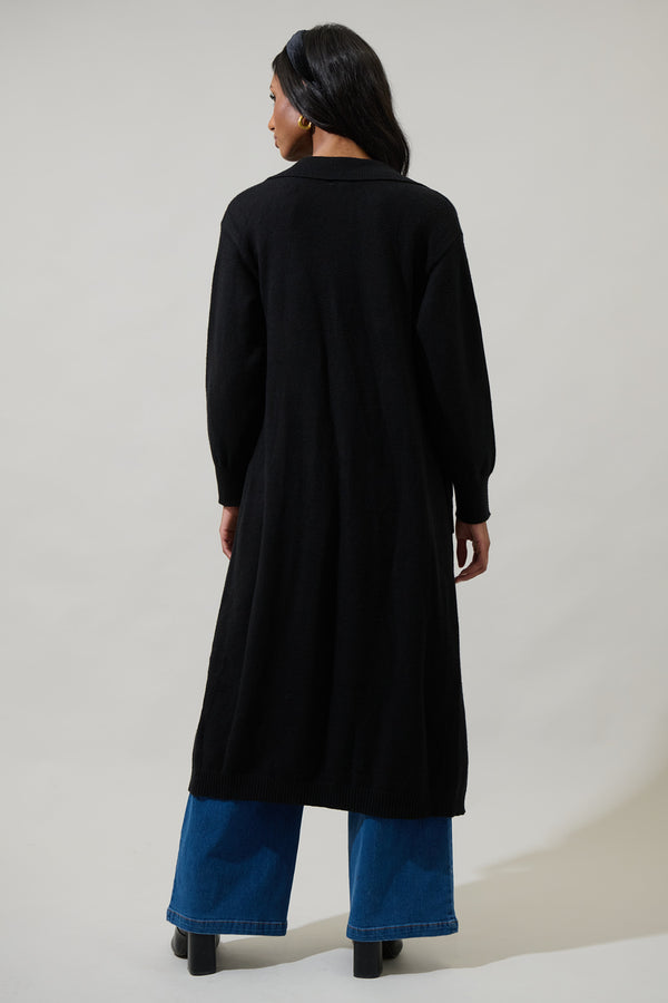 Sugarlips Gladis Collared Maxi Cardigan