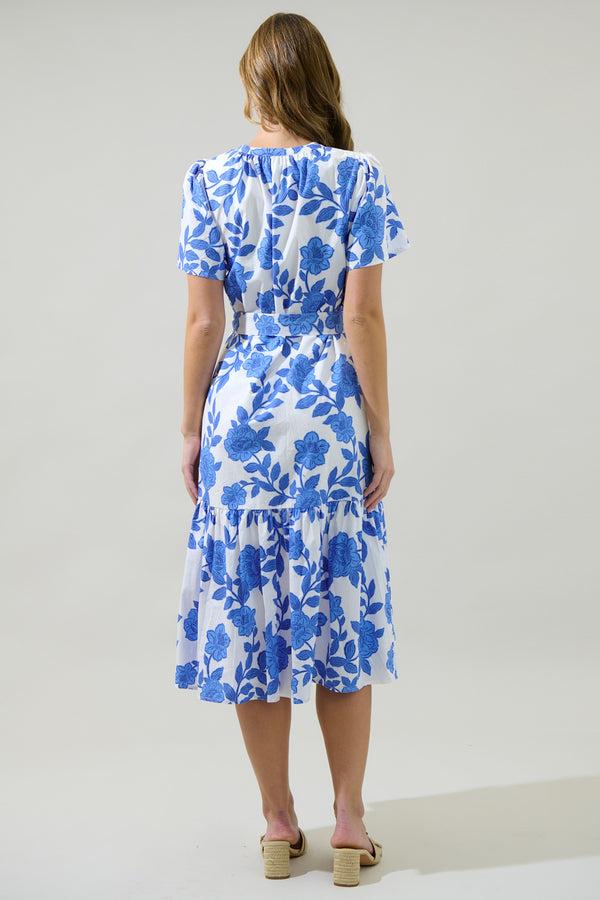 Sugarlips Glantis Floral Cora Button Up Midi Dress
