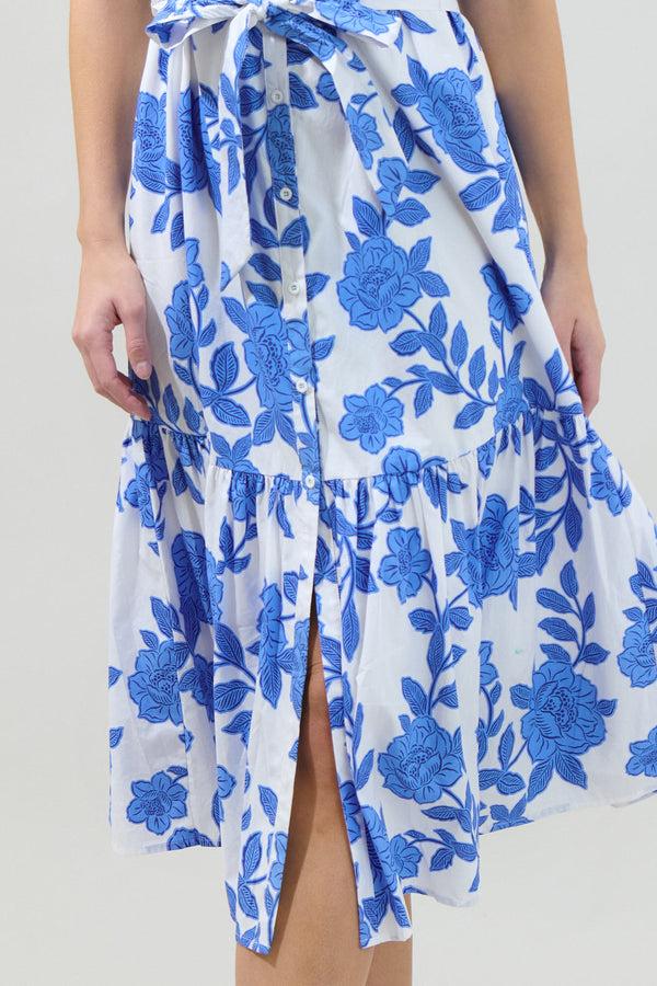 Sugarlips Glantis Floral Cora Button Up Midi Dress