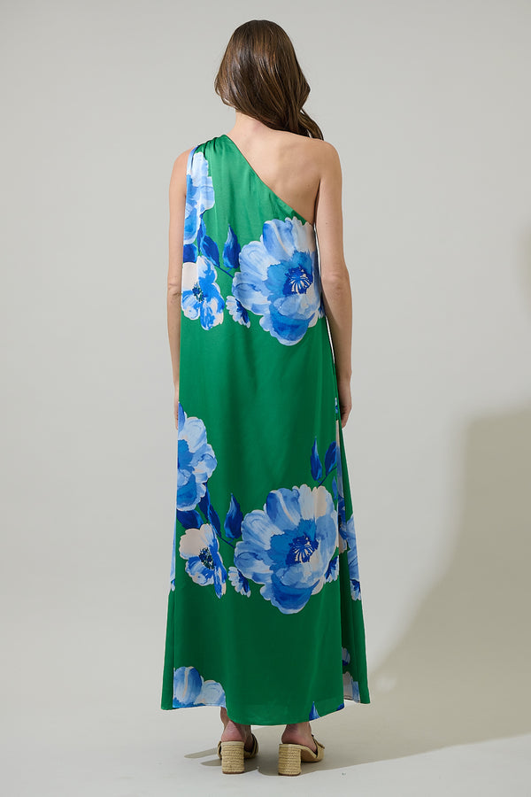 Sugarlips Glena Floral One Shoulder Maxi Dress