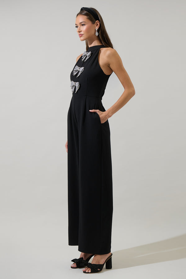 Sugarlips Glow Bow Halter Neck Jumpsuit