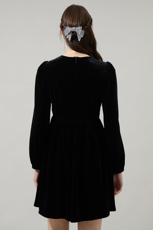 Sugarlips Glow Bow Velvet Dress
