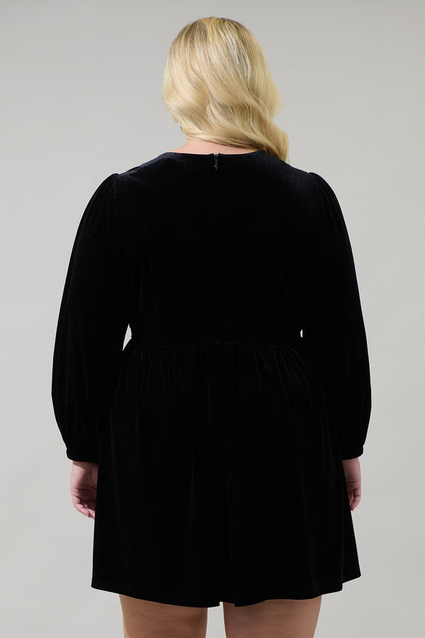 Sugarlips Glow Bow Velvet Dress Curve