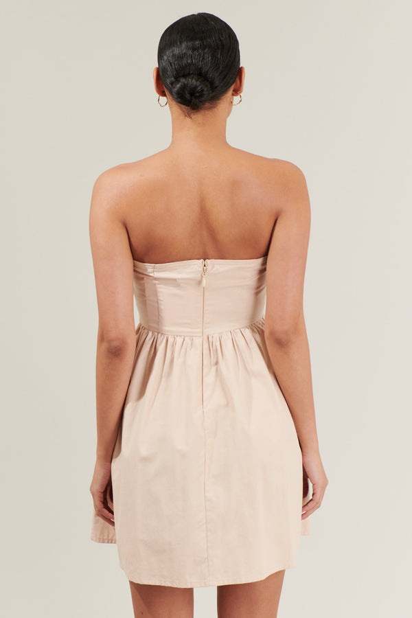 Sugarlips Gracely Bow Strapless Mini Dress