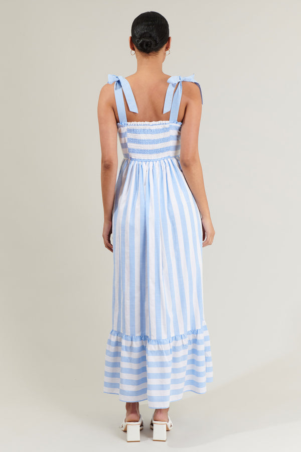 Sugarlips Gracie Sky Striped Maxi Dress