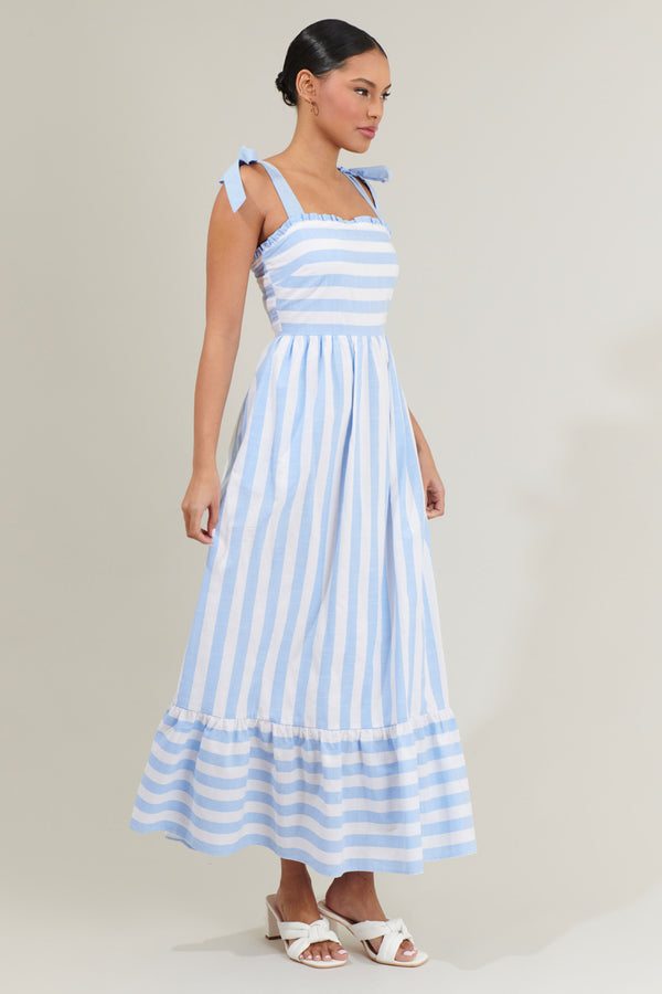 Sugarlips Gracie Sky Striped Maxi Dress