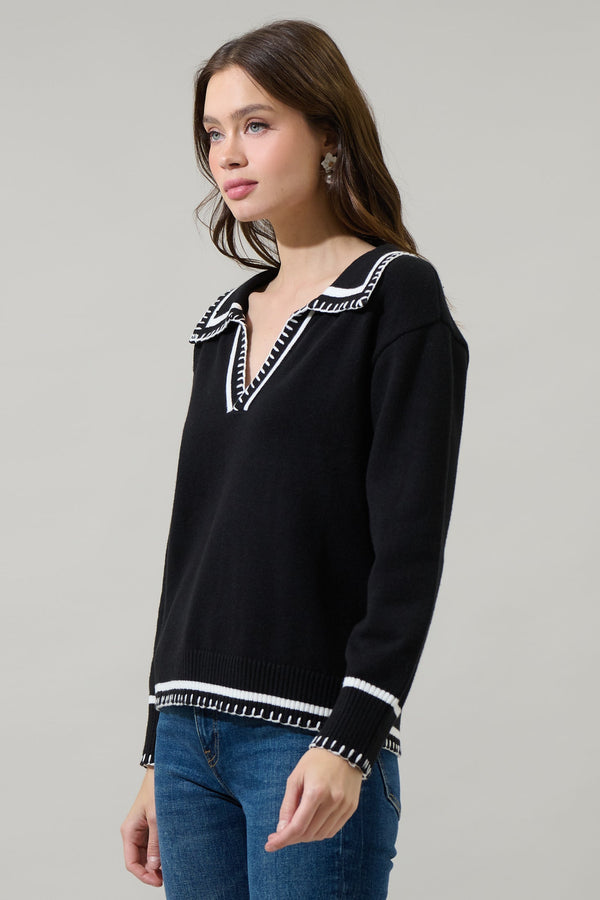 Sugarlips Haines Contrast Collared Sweater