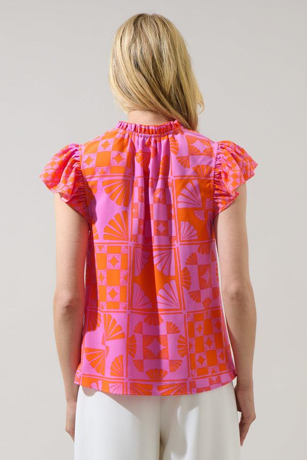 Sugarlips Haines Town Rioja Ruffle Blouse