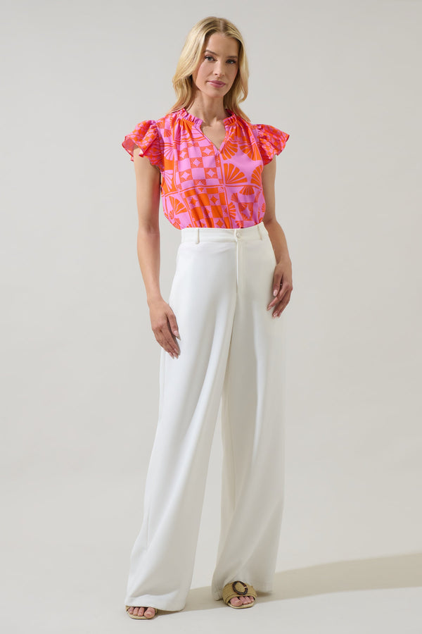 Sugarlips Haines Town Rioja Ruffle Blouse