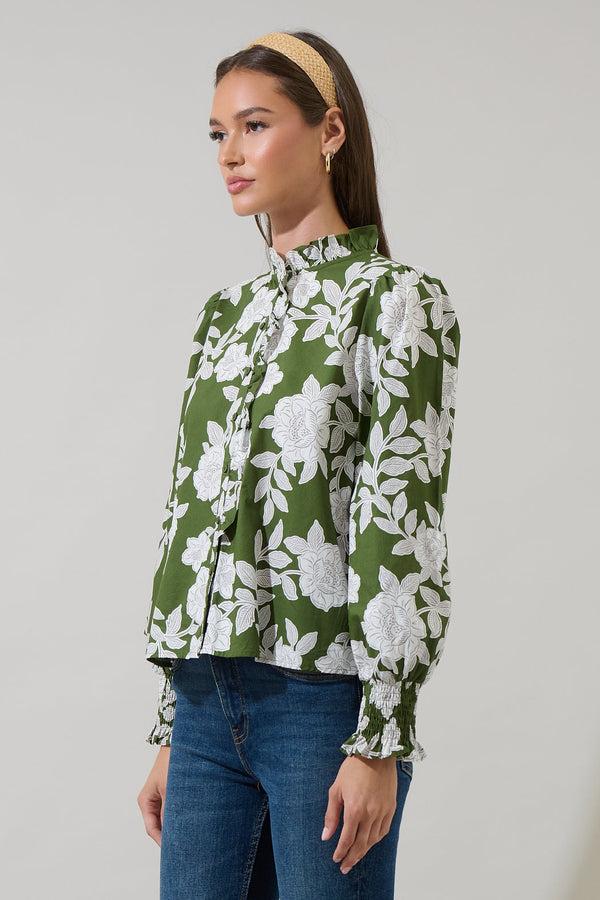 Sugarlips Haizley Floral Minny Long Sleeve Top