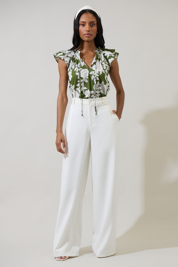 Sugarlips Haizley Floral Siya Ruffle Top