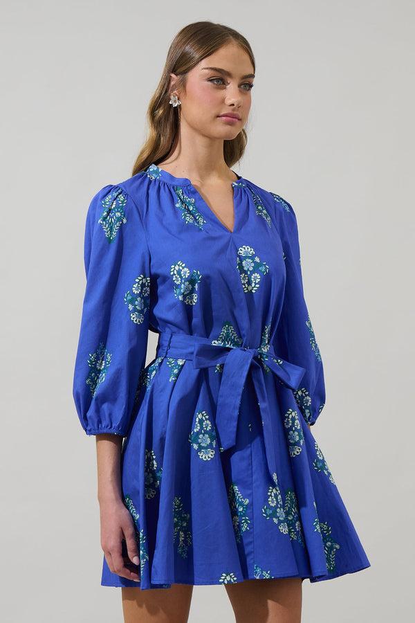 Sugarlips Haline Floral Lody Flare Mini Dress