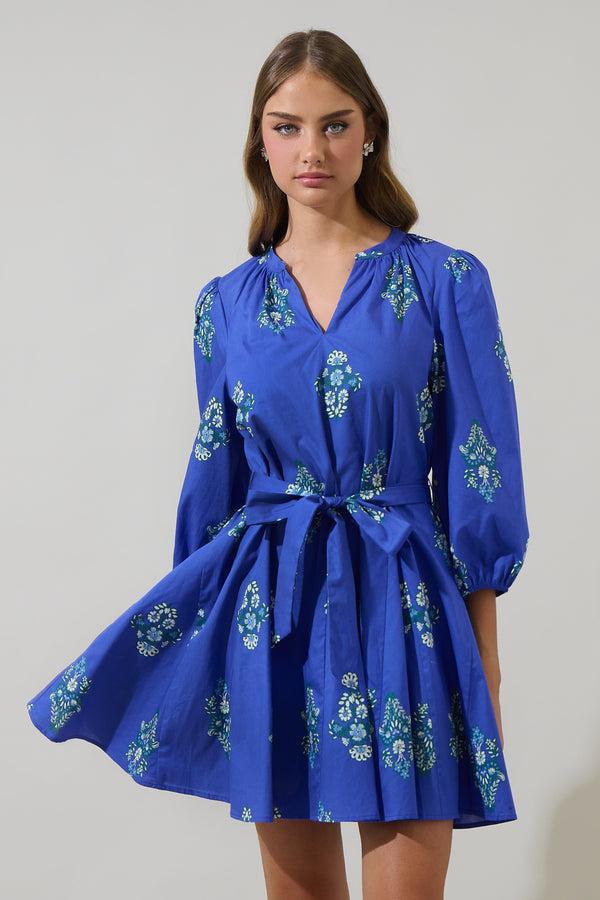 sugarlips Haline Floral Lody Flare Mini Dress