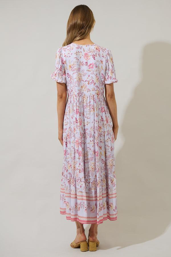 Sugarlips Hanson Floral Tiered Maxi Dress