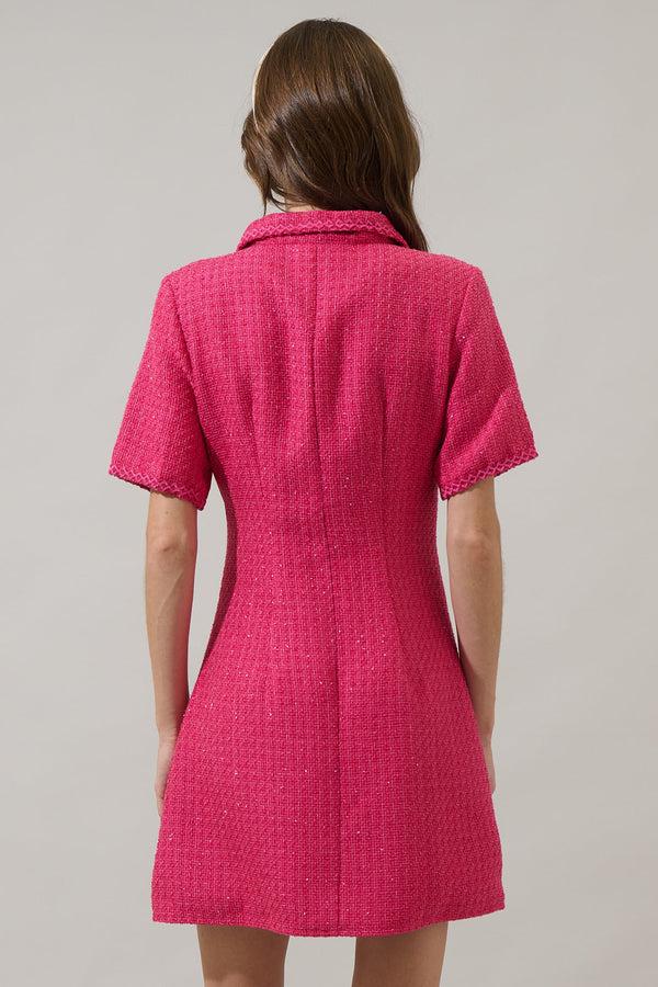 Sugarlips Harlan Tweed Nissa Collared Mini Dress