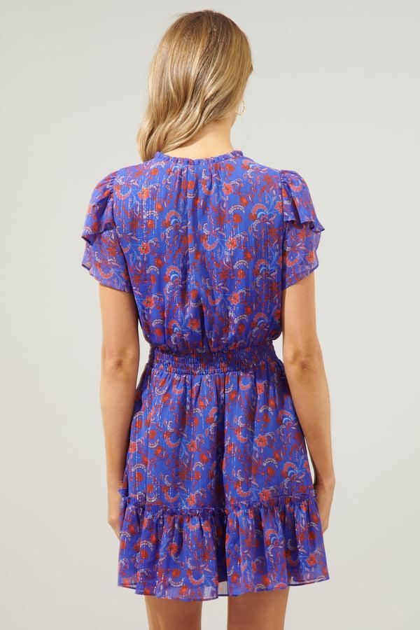 Sugarlips Harlann Floral Bumble Ruffle Mini Dress