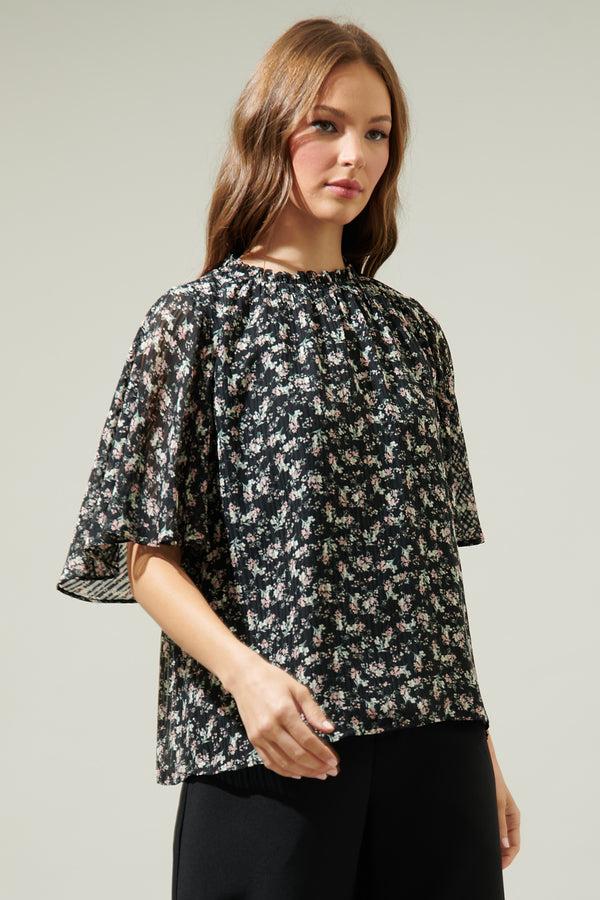 Sugarlips Harlene Floral Smocked Blouse