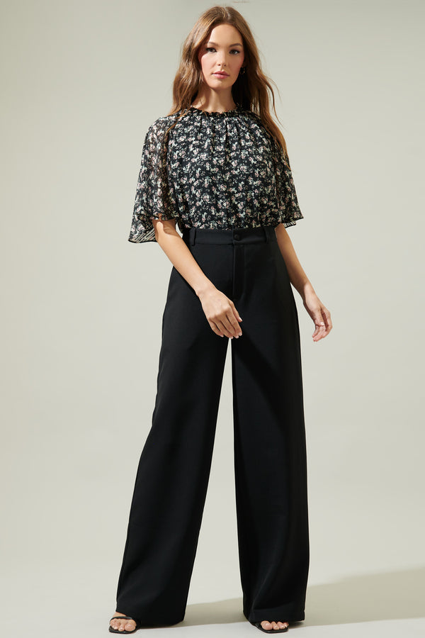 Sugarlips Harlene Floral Smocked Blouse