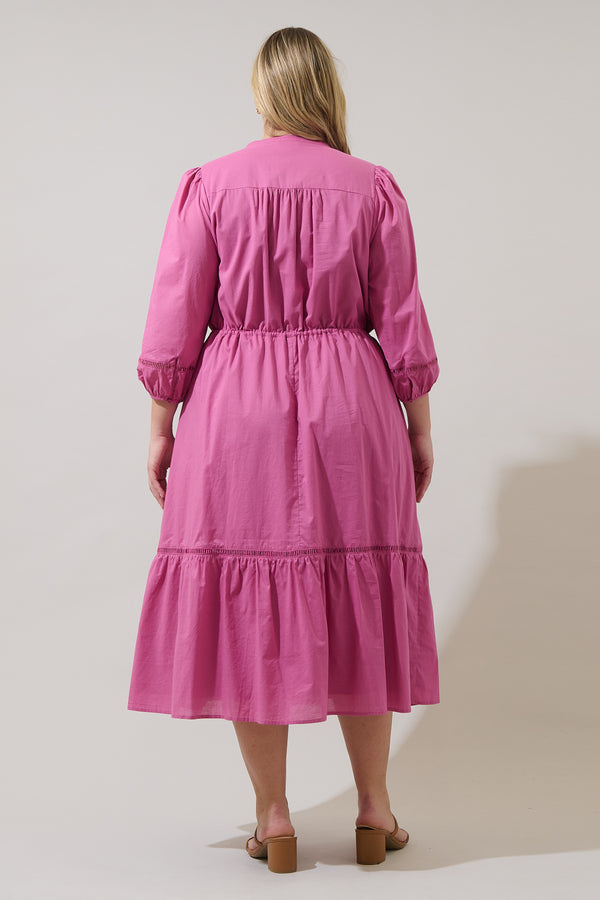 Sugarlips Harmy Drawstring Midi Dress Curve