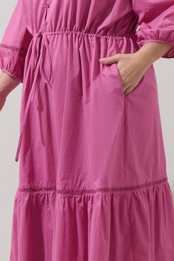 Sugarlips Harmy Drawstring Midi Dress Curve