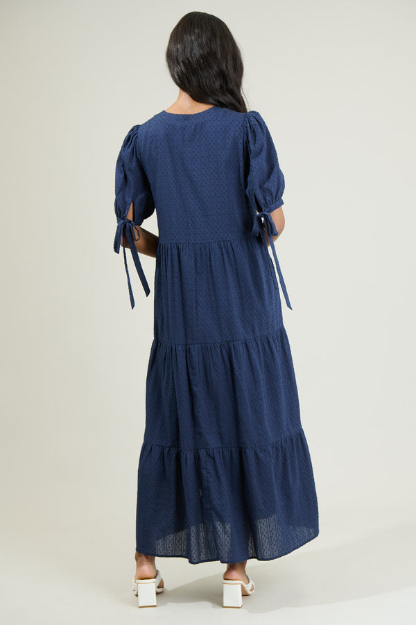 Sugarlips Harper Textured Tiered Midi Dress