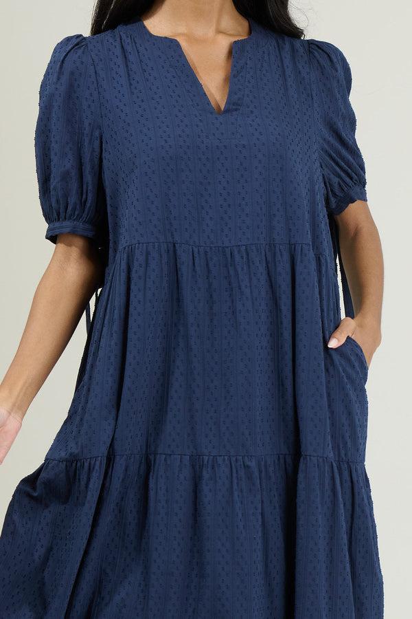 Sugarlips Harper Textured Tiered Midi Dress