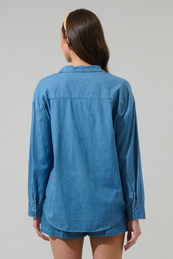 Sugarlips Haysville Chambray Button Up Shirt