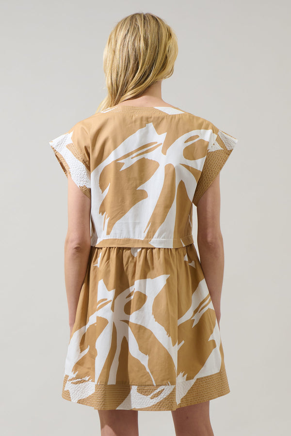 Sugarlips Hazel Abstract Jolene Trapeze Mini Dress