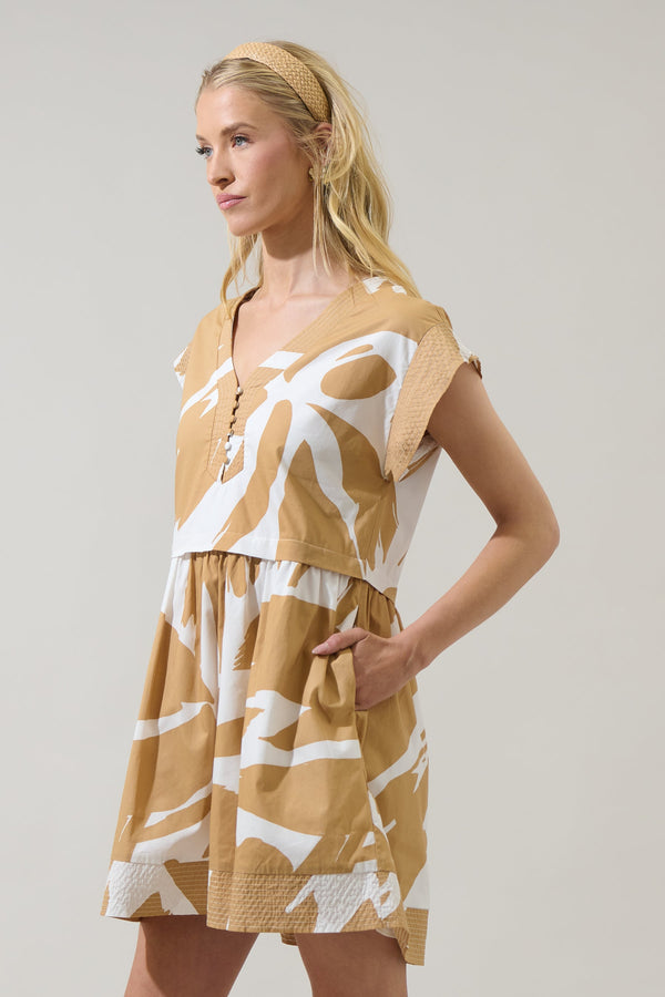 Sugarlips Hazel Abstract Jolene Trapeze Mini Dress