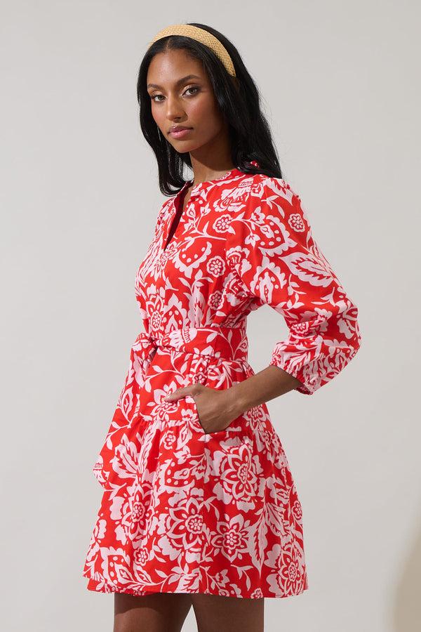 Sugarlips Hazen Floral Leola Shift Mini Dress