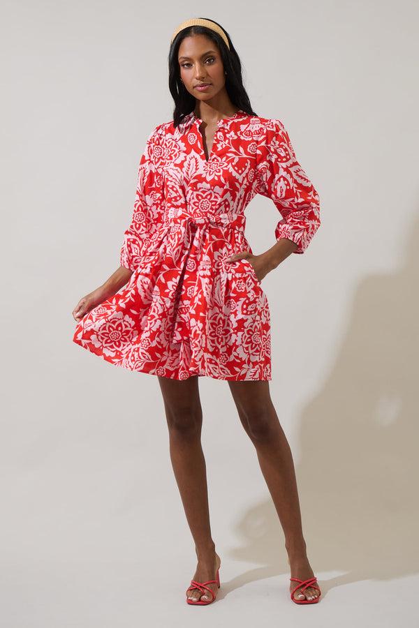 Sugarlips Hazen Floral Leola Shift Mini Dress