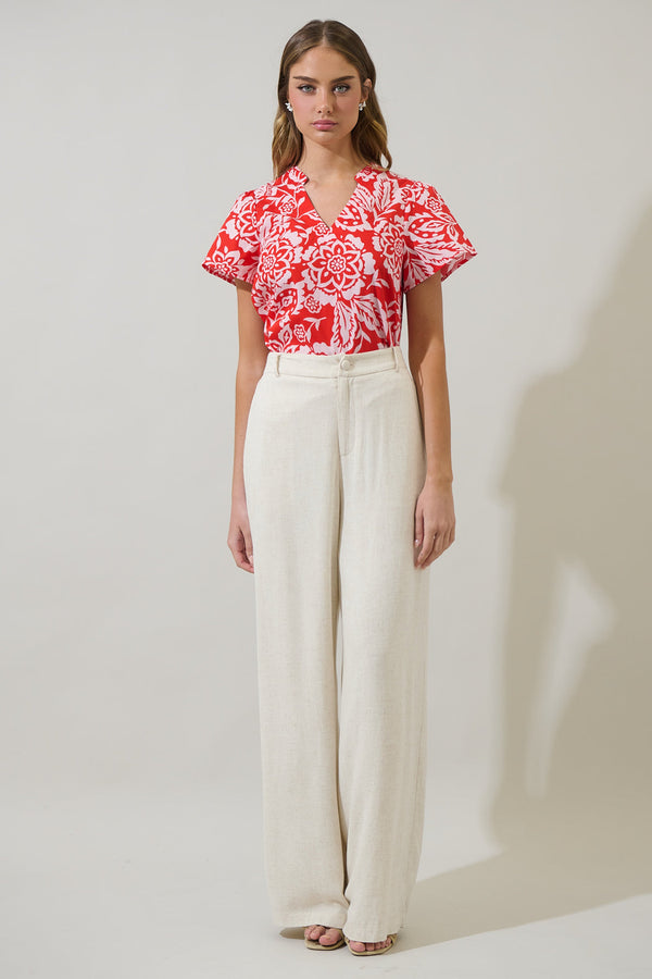 Sugarlips Hazen Floral Risony Top