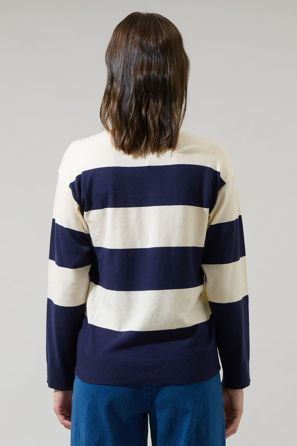 Sugarlips Hebrony Color Block Striped Sweater