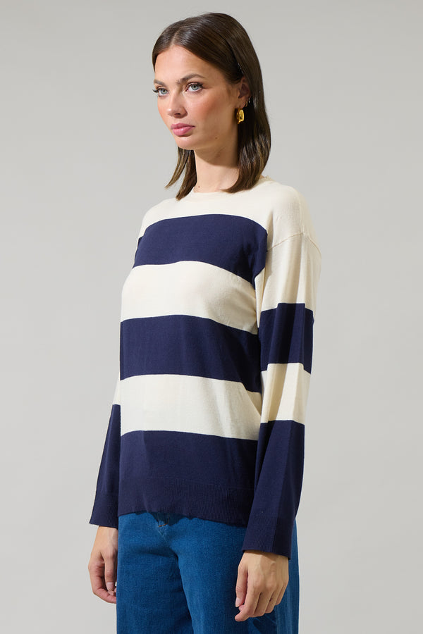 Sugarlips Hebrony Color Block Striped Sweater