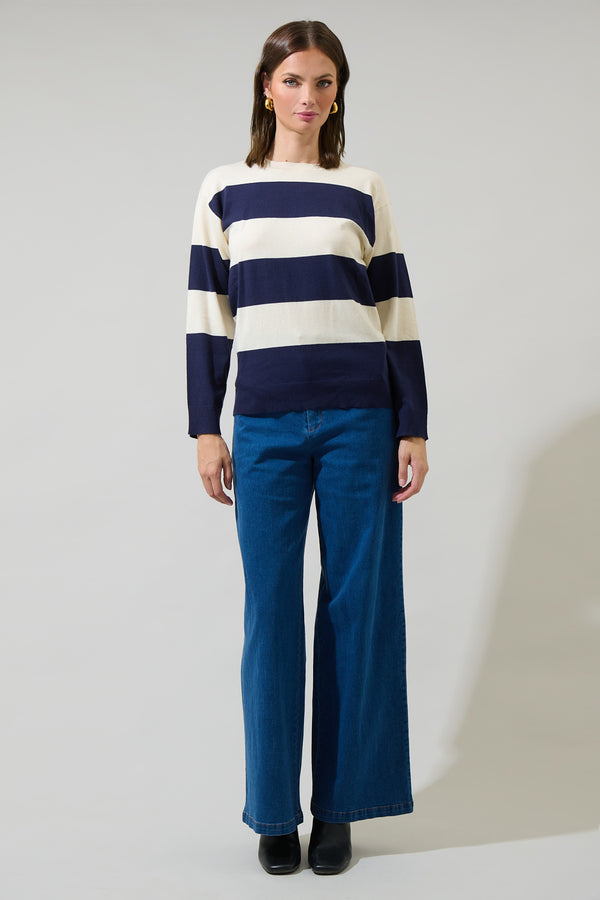 Sugarlips Hebrony Color Block Striped Sweater
