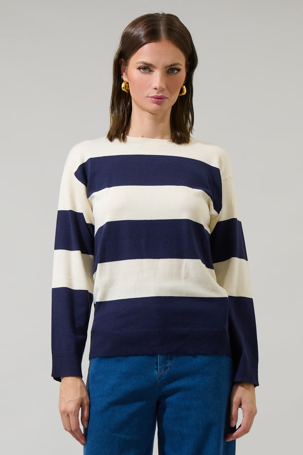 sugarlips Hebrony Color Block Striped Sweater
