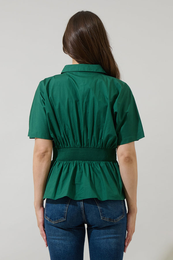 Sugarlips Helga Pleated Collared Top